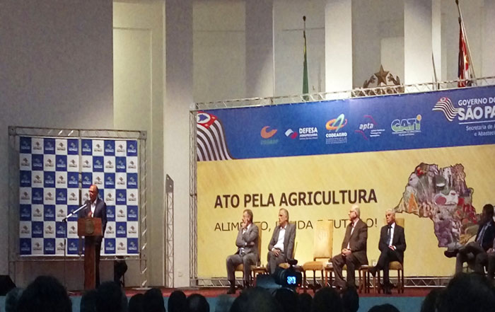 Supersafra favorece a retomada da economia nacional, diz governador de São Paulo em Ato pela Agricultura