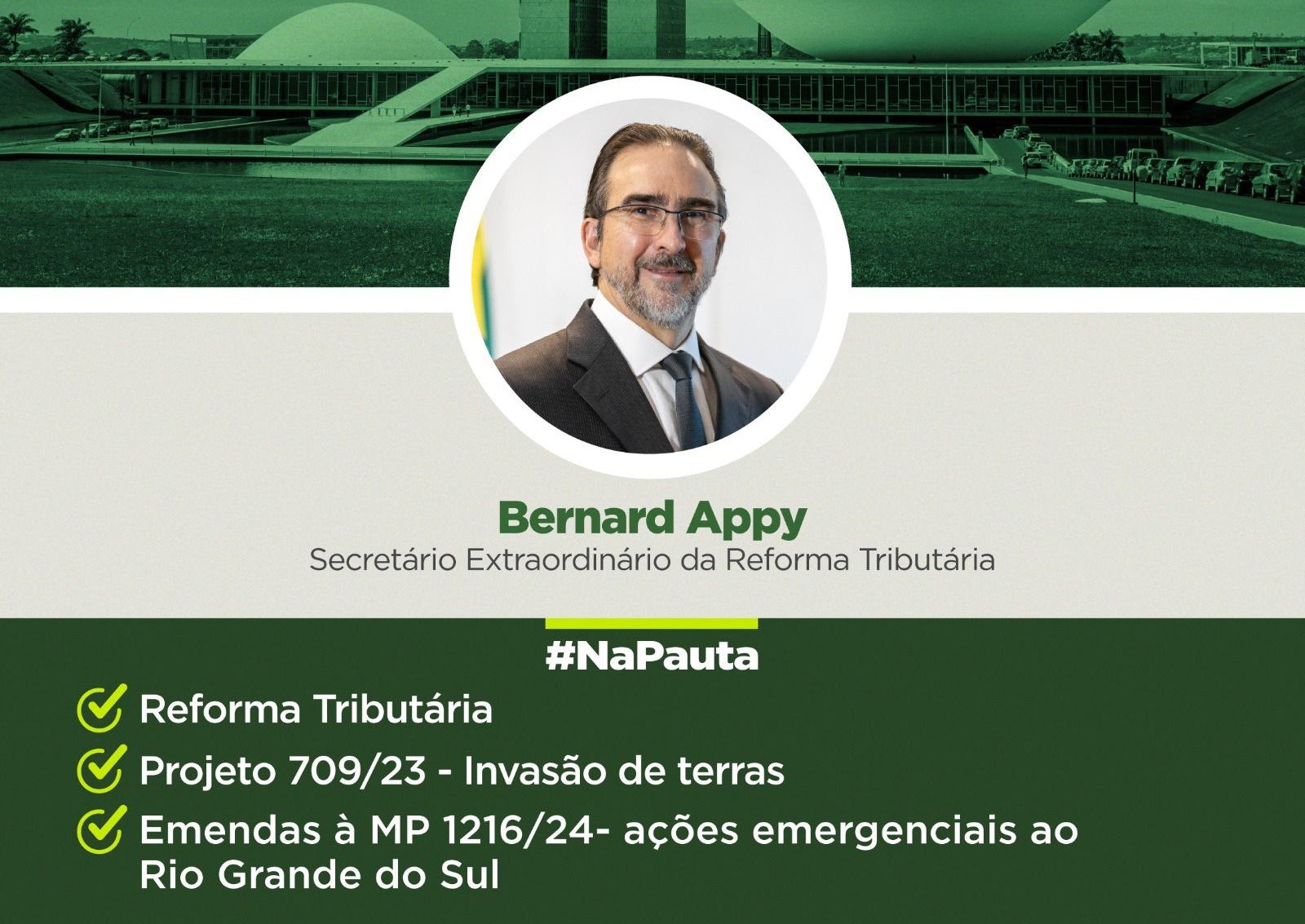 REMARCADA A REUNIÃO DO SECRETÁRIO BERNARD APPY com a FPA