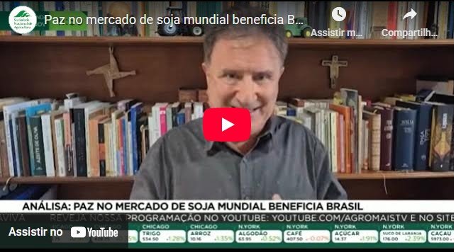 Paz no mercado de soja mundial beneficia o Brasil. Por Evaristo de MIranda