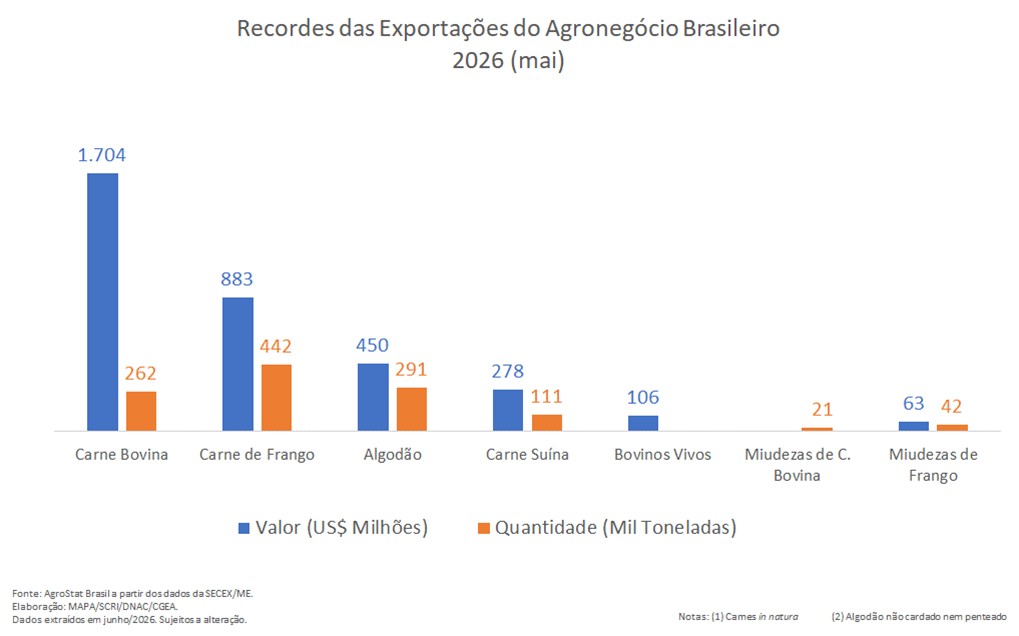 Agro amplia participação nas exportações brasileiras